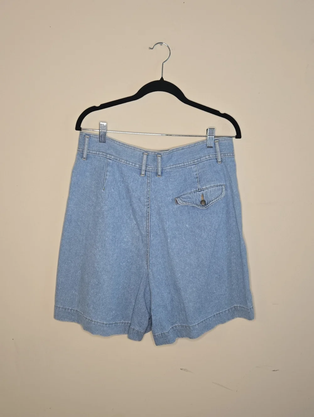 Liz Claiborne Vintage Denim Jorts Pleated Jean Shorts High Rise 90s Mom Size 14